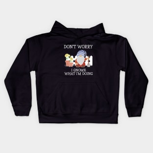 Garden Gnome Gardener Gnome What I'm Doing Pun Kids Hoodie